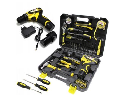 tool set with screwdriver 12v 68el case