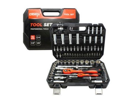 Set orodja nastavki bitov 1/2'' 1/4'' 94 kos.