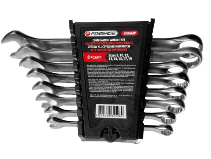 set of combination spanners 8el 8 19mm
