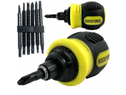 reversible ratchet screwdriver with switch adjustable bits