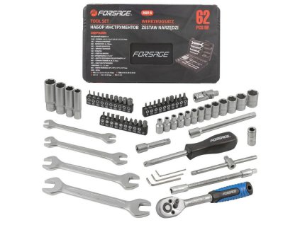 tool kit bits sockets spanners 62 el case