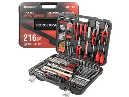 Set orodnih ključev 216 kosov s kovčkom za orodje