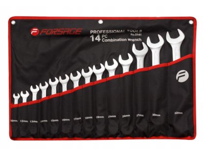 set of open end spanners 14 pieces 10 32mm crv