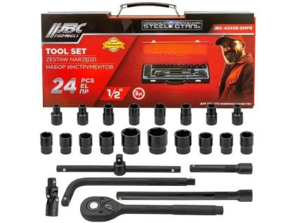 Set orodij 1/2" 24 kosov (8-32 mm)