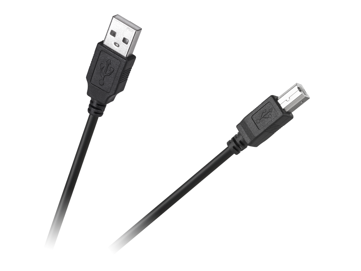 CABLETECH USB A - USB B kabel za tiskalnik 1,8m črni Eco-line KPO2784A-1.8