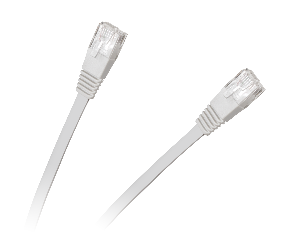 CABLETECH Internetni kabel 2,0m plug-to-plug CCA beli cat.6e