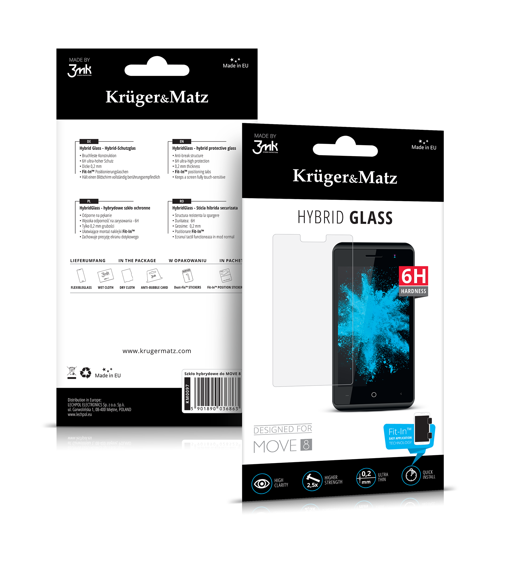 Steklo za mobilni telefon Kruger&Matz za Move 8