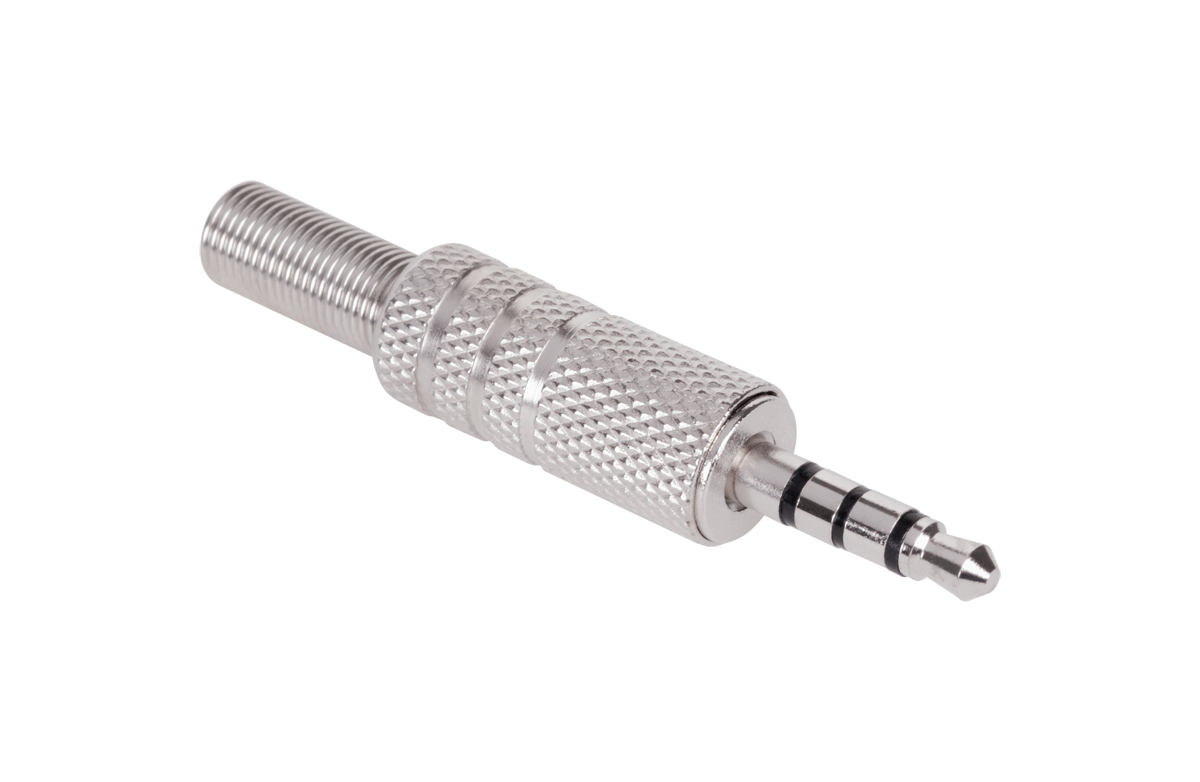 CABLETECH 3,5 mm 4-polni kovinski priključek jack