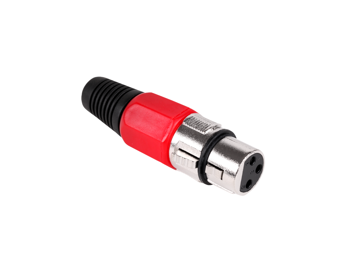 CABLETECH XLR konektor (Canon) vtičnica, rdeča