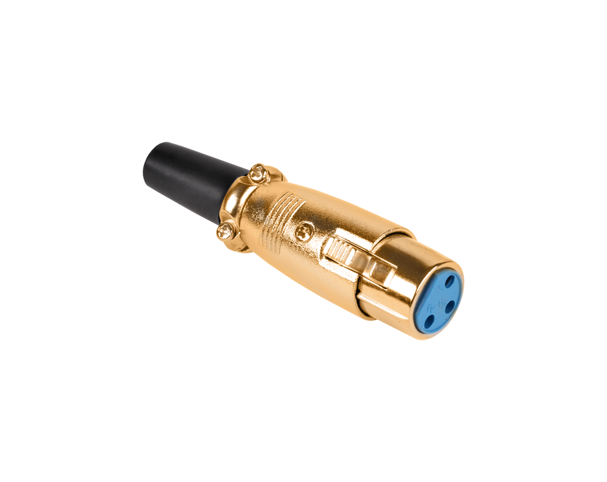 CABLETECH XLR konektor (Canon) vtičnica, pozlačen