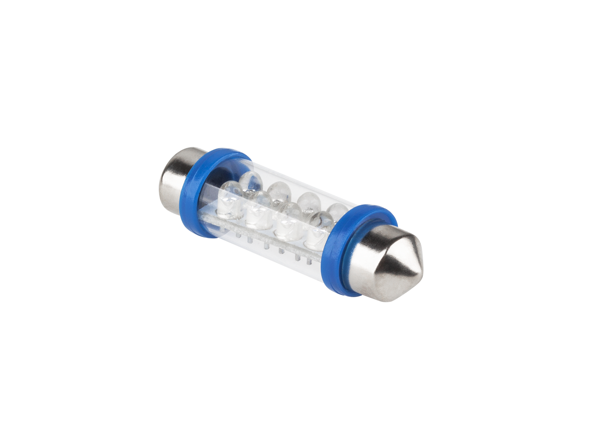 VIPOW Avtožarnica 12V T10*42-9LED Sv8,5 modra ZAR0077