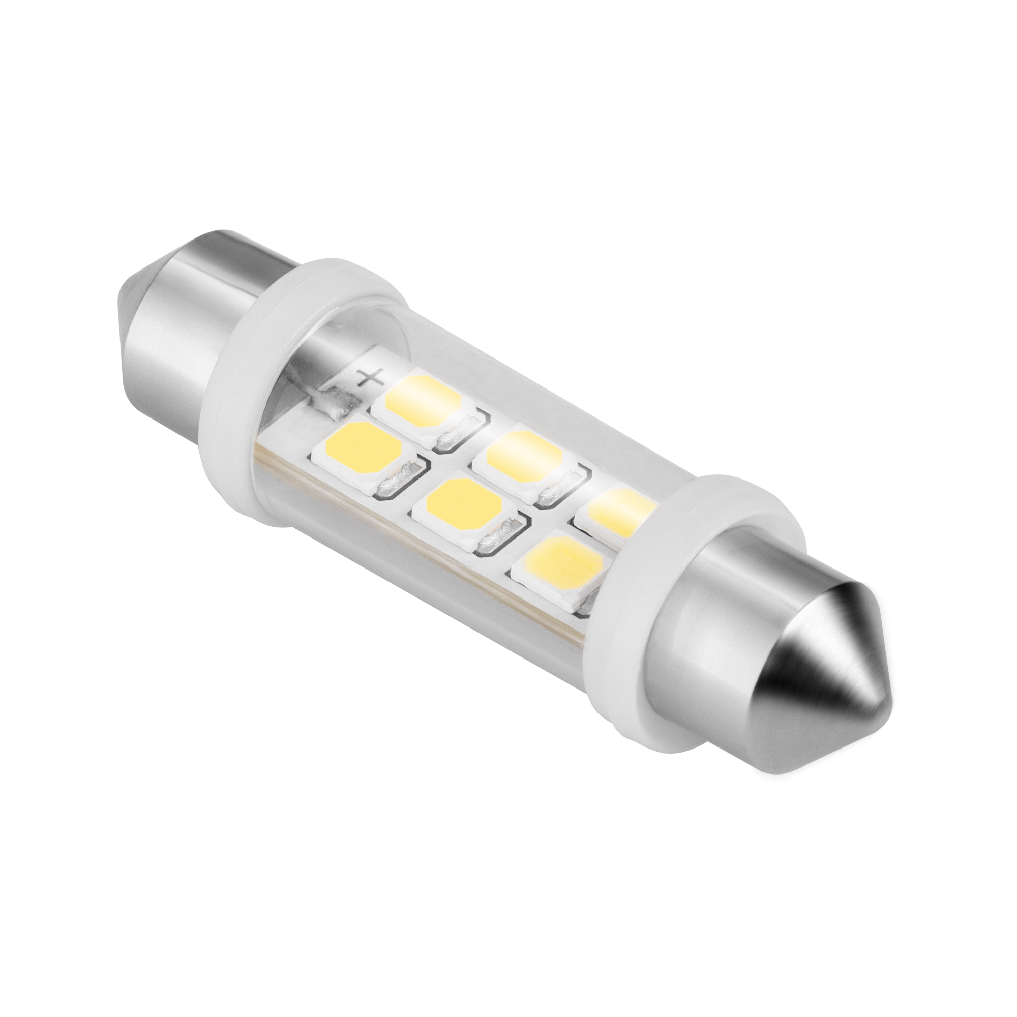 CABLETECH Avtožarnica 12V T10x40-6LED Sv8,5 bela ZAR0076-2