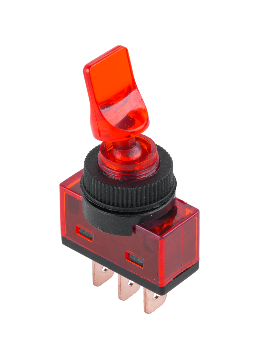 CABLETECH Preklopno stikalo ASW-14D 3-pin rdeča PRK0016B