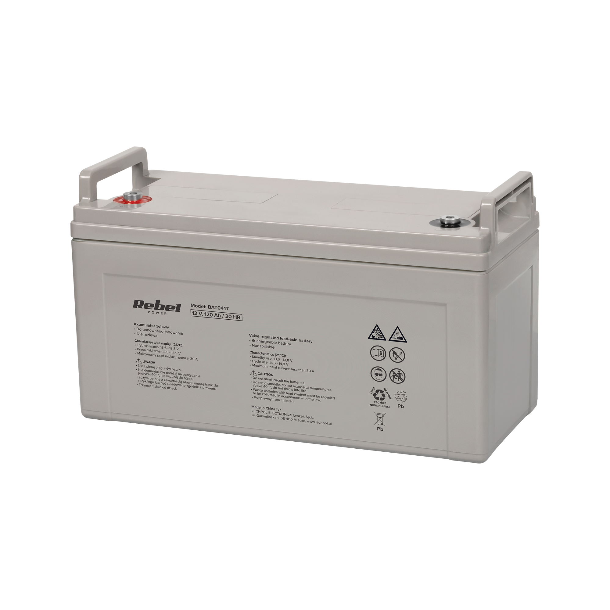 Gel baterija 12V 120Ah Rebel