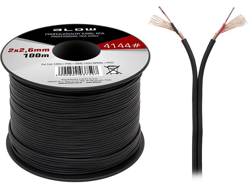 BLOW RCA avdio kabel 2C+32x0,12 (elastičen)
