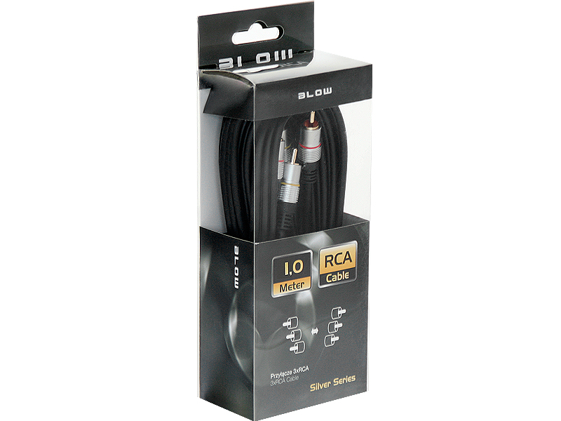 BLOW 3xRCA SREBRNA 1m povezava