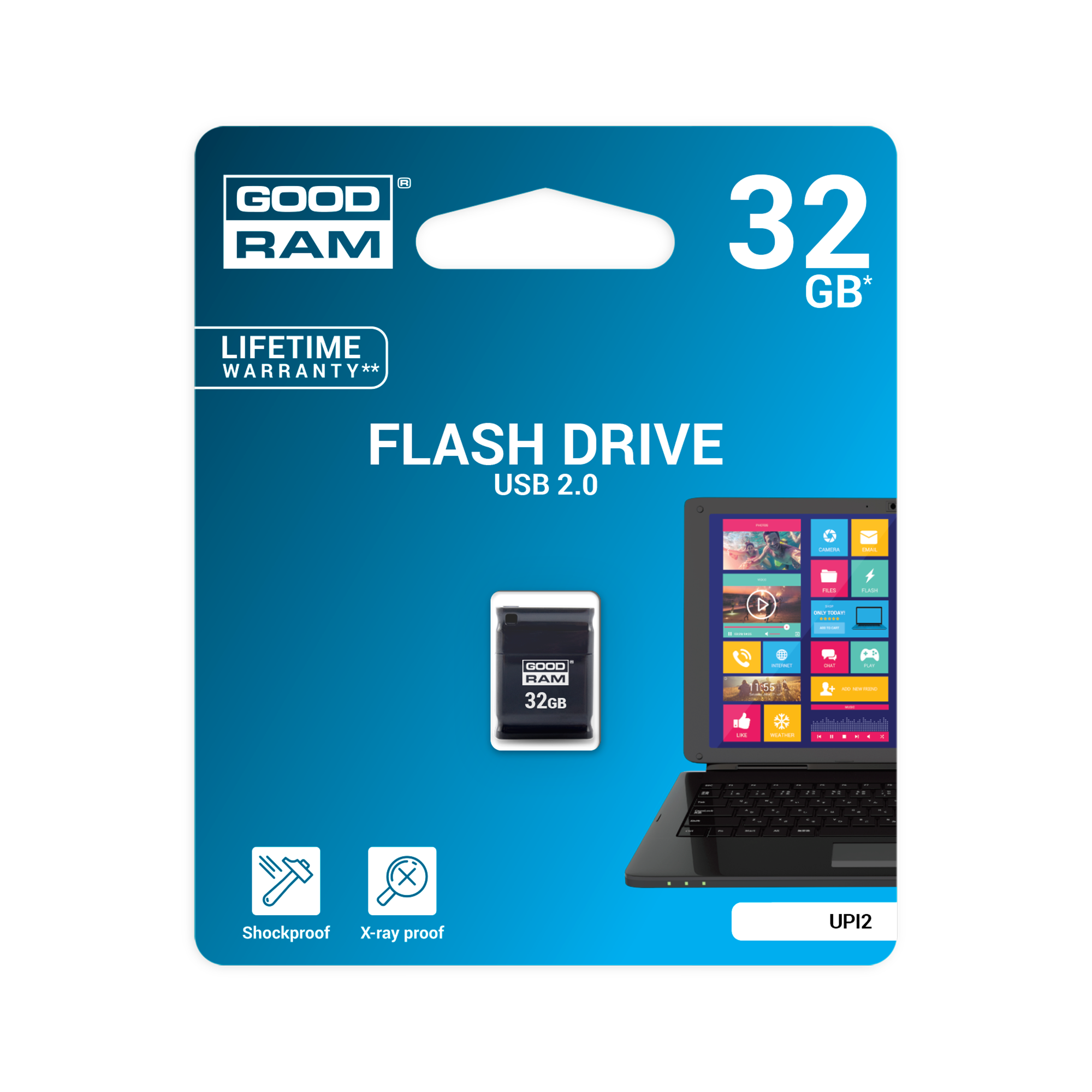 MINI USB kľúč Goodram Piccolo 2,0 32GB čierna