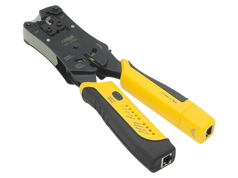 XTREME Krimpovacie kliešte RJ45 HY-376C 6p, 8p + tester káblov