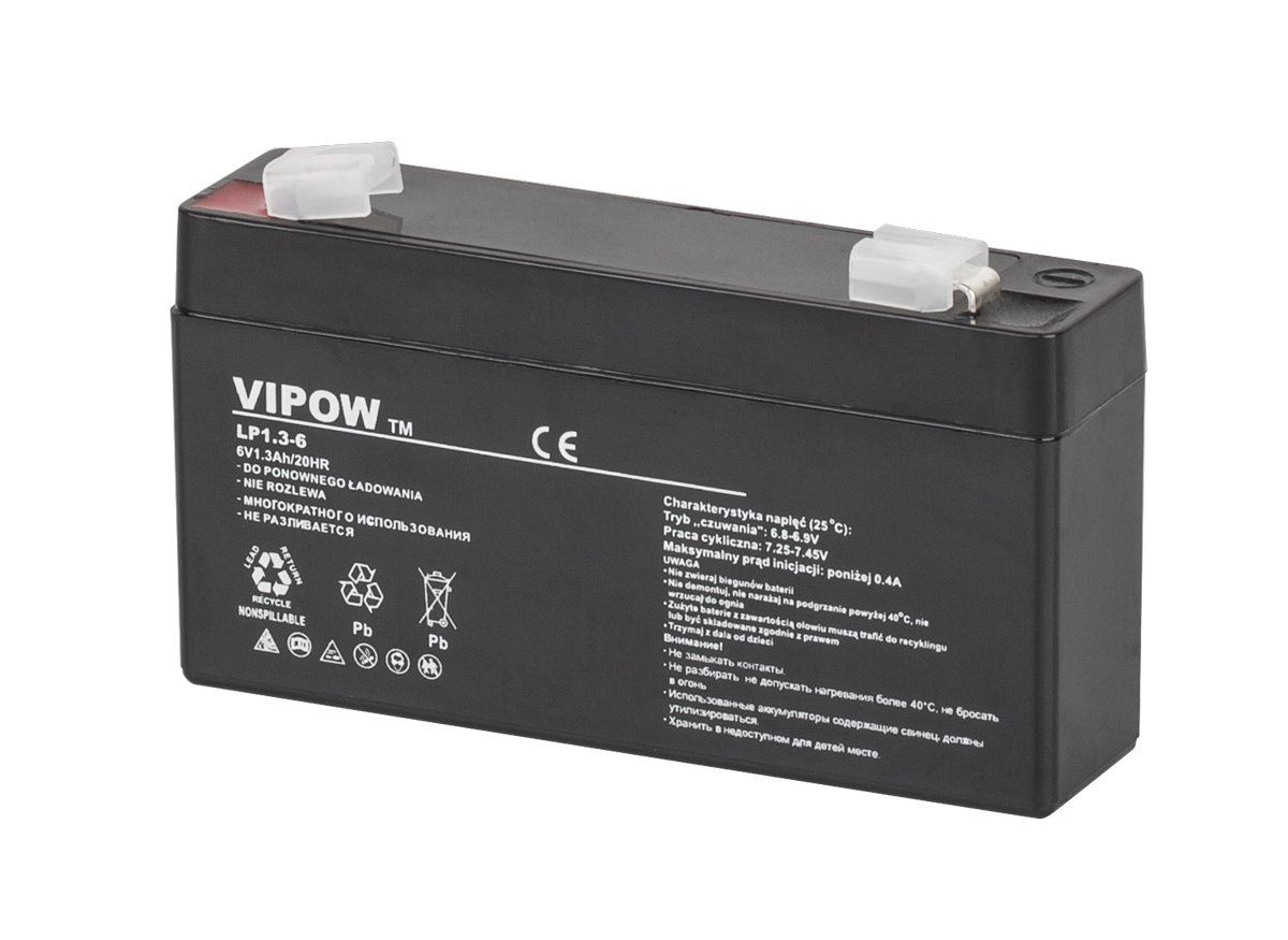 VIPOW Gel baterija 6V 1,3Ah BAT0203
