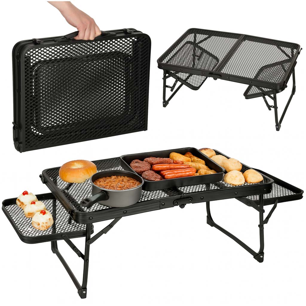 LUARO turistična miza kamping miza 87 x 60 x 40 x 27 cm