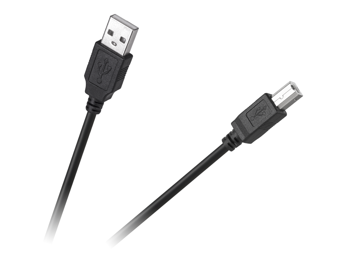 CABLETECH USB A - USB B kabel za tiskalnik 1,8m črni Eco-line KPO2784A-1.8