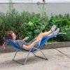 garden lounger beach chair balcony 150kg adjustable