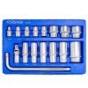 set of tool sockets 15 pieces 10 36 mm knob cr v