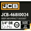 JCB UDARNI PRIKLJUČEK HLADEN 3/4" Cr-Mo 12-kotni 24mm SREDINSKI KLJUČ