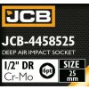 JCB UDARNI NASTAVEK DEEP 1/2" Cr-Mo 6-krak 25mm NASADNI KLJUČ