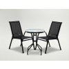 SET BALKONSKIH POMOČNIH KOSOV - 2 STOLCA + MIZA - ČRNA *5895