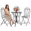 SET VRTNEGA KOVINSKEGA MEBLA "SUSAN" MIZA + 2 STOLICE *8244