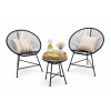 SET VRTNEGA Pohištva (2 STOLI, MIZA) - ČRNA *3439