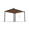VRTNA PERGOLA S PREMIKALNIMI LAMELE IZ POLIKARBONATA 3 x 3 M RJAVA *4016