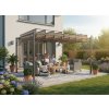 VRTNA PERGOLA S PREMIČNIMI LAMELOMI IZ POLIKARBONATA 3 x 4 M RJAVA *4023