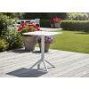 KVADRATNA VRTNA MIZA 60 x 60 x 77,5 CM BELA *0961