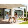 KVADRATNA VRTNA MIZA 60 x 60 x 77,5 CM BELA *0961