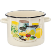 Emailirana posoda 5,5 L 22 CM kremna olivna *7473