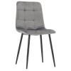 MODERNA VELURSKA STOLEC SIVA *2937