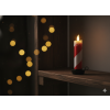 BOŽIČNA LED SVEČA 10 x 10 x 27,5 CM BELA-RDEČA *7724