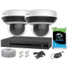 Set za IP spremljanje, 2 vrtljivi PTZ kameri 4Mpx, IR20, NVR 4xPoE, Disk 1TB - Hilook by Hikvision