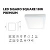 KOBI LED svetilka SIGARO SQUARE 18W 4000K PREMIUM KFSSP18NB