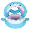 Kolko do plywania kolo dmuchane dla niemowlat pontonik dla dzieci z siedziskiem z daszkiem rekin 23kg 167564