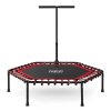 Fitnes trampolin z ročajem 127 cm Neo-Sport - šesterokotni rdeč