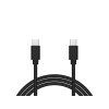 USB-C kabel USB-C 1,5 m, pleten, črn 66-156-
