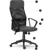 fotel biurowy z mikrosiatki s 14743