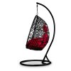 Viseči vrtni stol Sabana črno + rdeče