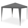 Vrtni paviljon 4 stene 3 x 3 m siv Plonos