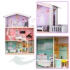 Domek dla lalek drewniany mebelki pastelowy 117cm 105330%281%29