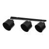 Črna stropna in stenska svetilka E27 3x60W