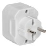 Trojni beli adapterski vtič euro
